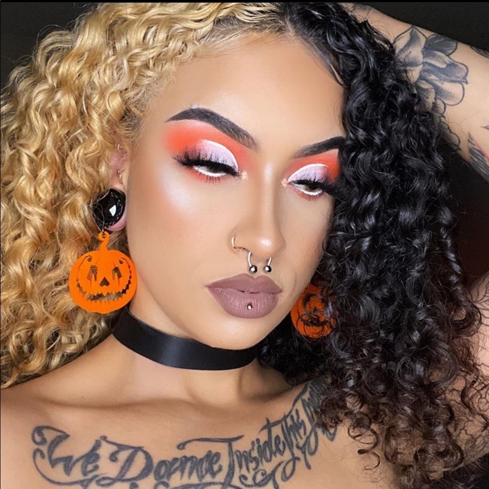 NWT Halloween Pumpkin Dangle Plugs Gauge Earrings